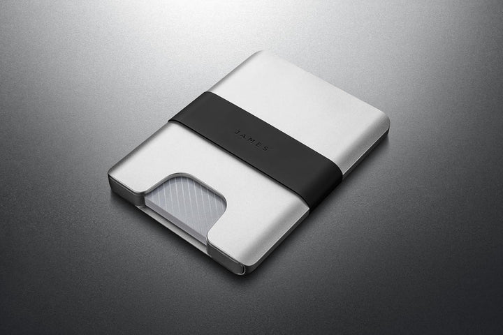 JAMES° La cartera de aluminio mecanizado CNC minimalista para hombr...