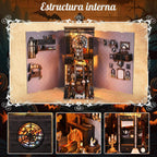 Kit de rincón de libros, kit de casa de muñecas en miniatura para