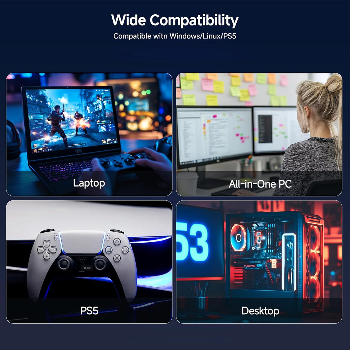 SSD NVMe M.2 Gaming de 2 TB para PS5 con disipador de calor PCIe 4....