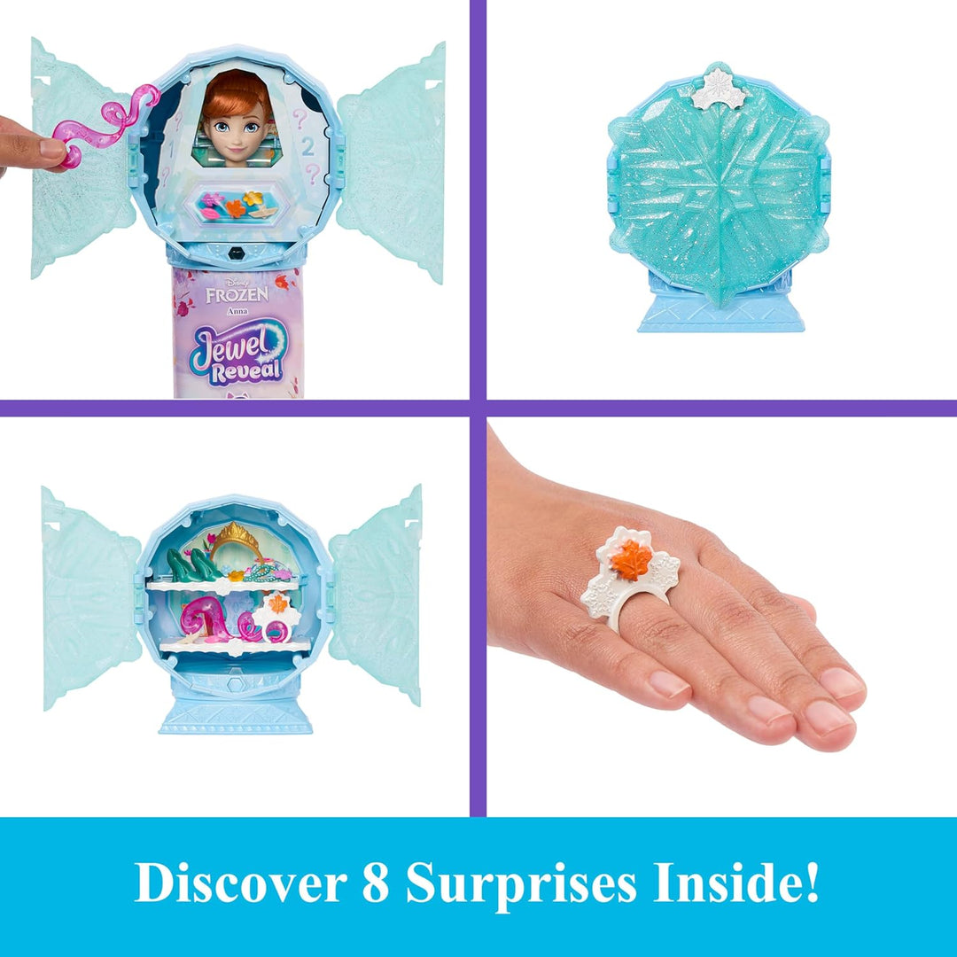 Mattel Disney Frozen Muñeca de moda Anna con accesorios y 8 sorpres...