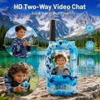 Walkie Talkie para niños con video: paquete de 2 juguetes recargables para niños pequeños con cámara HD y cambiador de voz, juguetes de regalo de largo alcance para niños y niñas de 3 a 8 años para