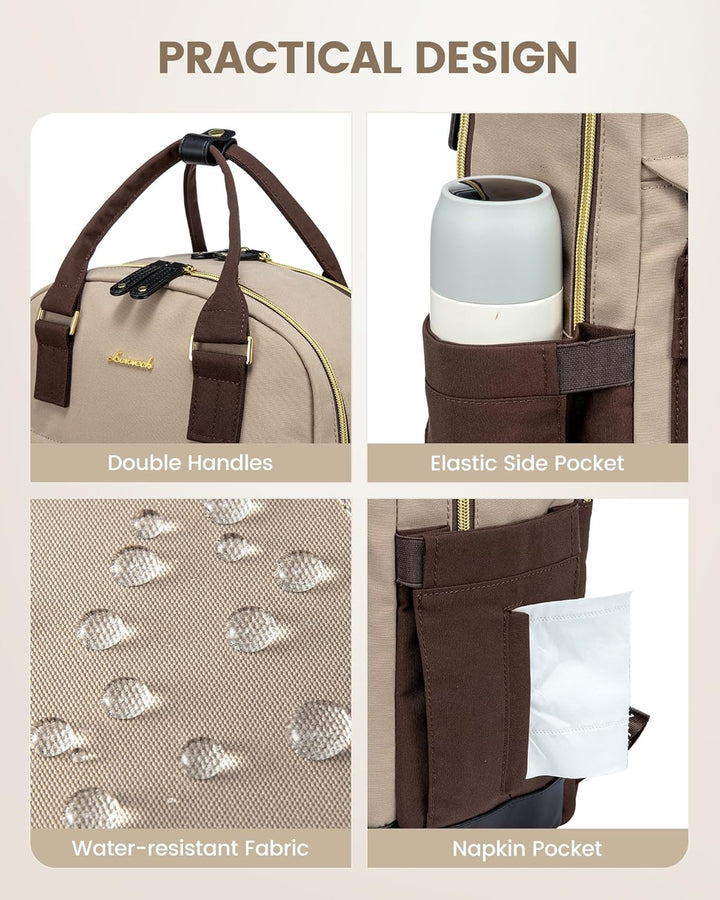 LOVEVOOK - Mochila para laptop de viaje para mujer, bolsa antirrobo...
