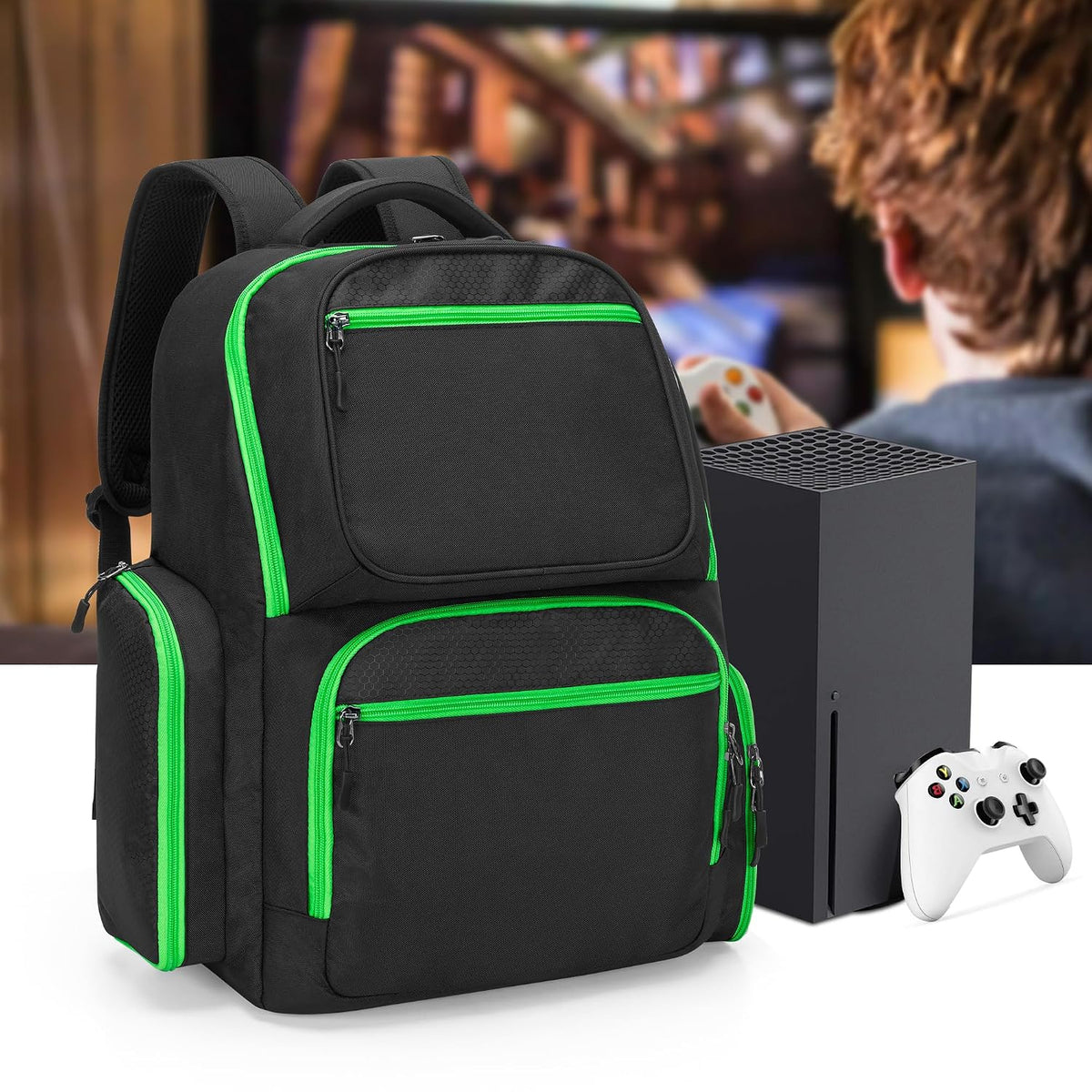 Trunab Mochila compatible con Xbox Series X/S, funda de transporte con