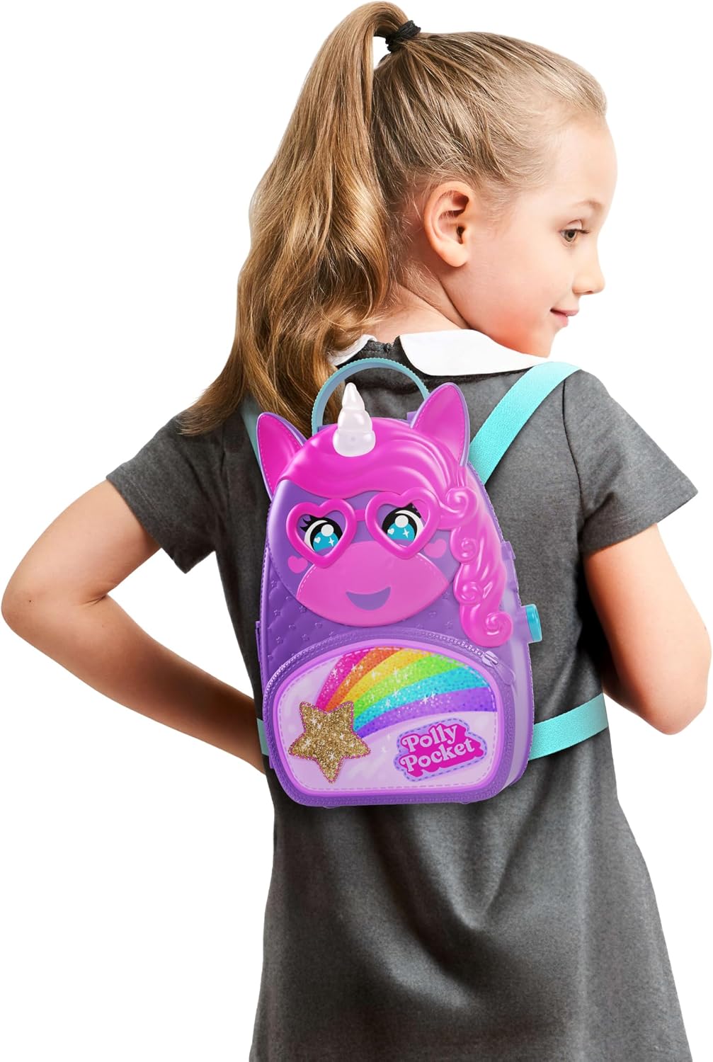 Polly Pocket Juego de mochila de unicornio