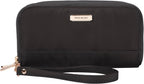 Travelon Cartera con doble cremallera con bloqueo RFID, Negro