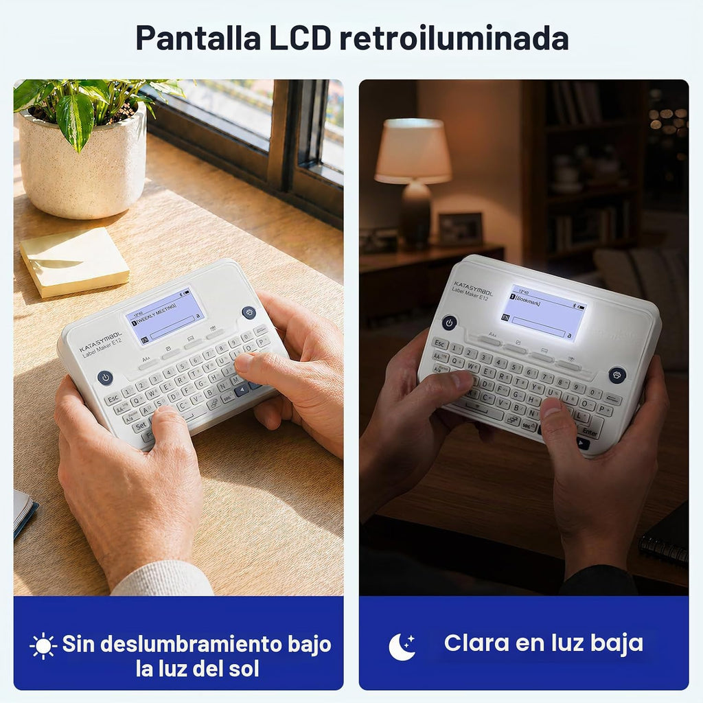 SUPVAN Máquina etiquetadora con teclado y Bluetooth E12 con 4 cintas