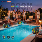 Altavoz portátil para fiestas de 420 W máximo con luces integradas, OTG, aplicación, doble emparejamiento, XBass, 48000 mAh, espectáculo de luz dinámico que se sincroniza al ritmo, ideal para playa