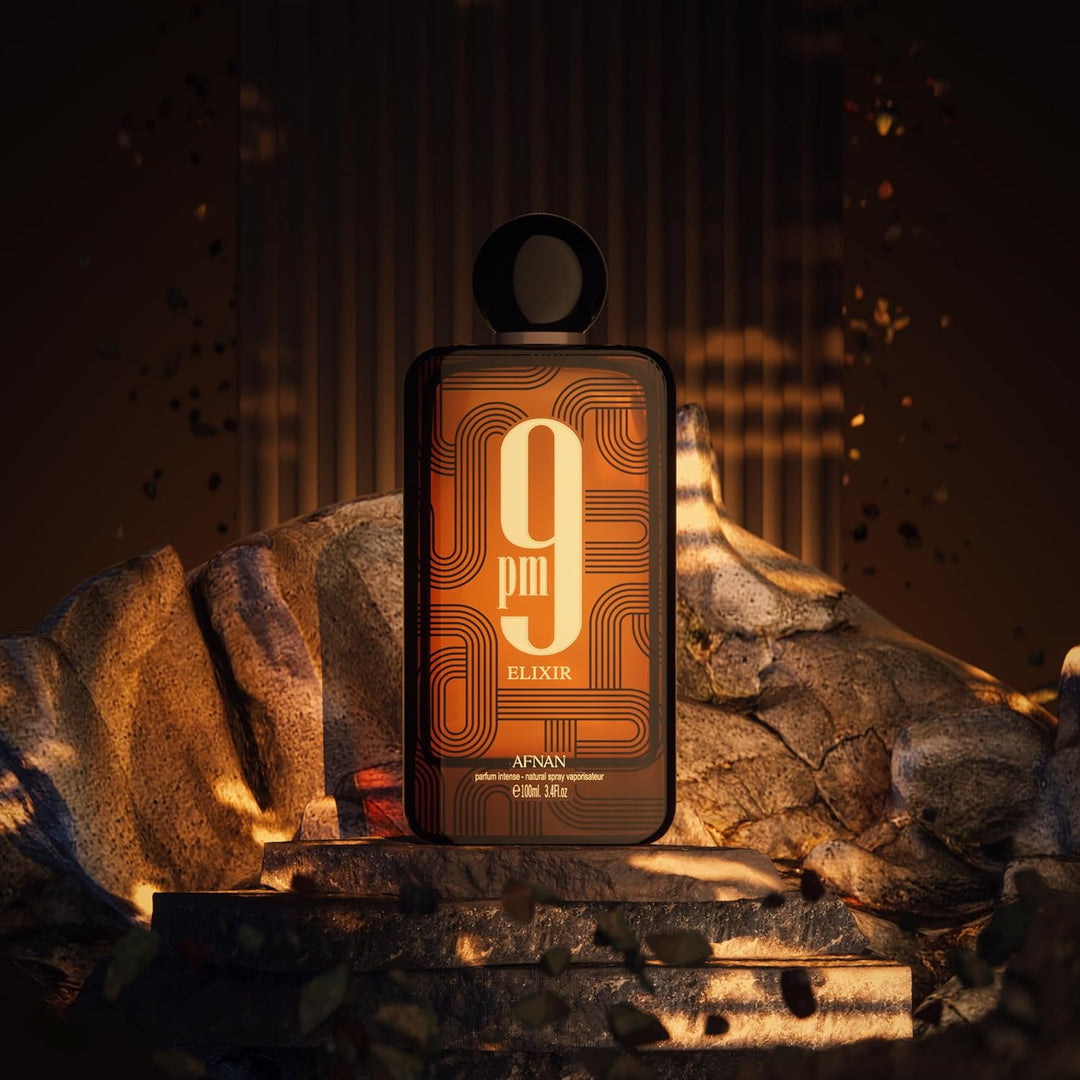Afnan 9 PM Elixir Unisex Extrait de Parfum, 3.4 onzas líquidas