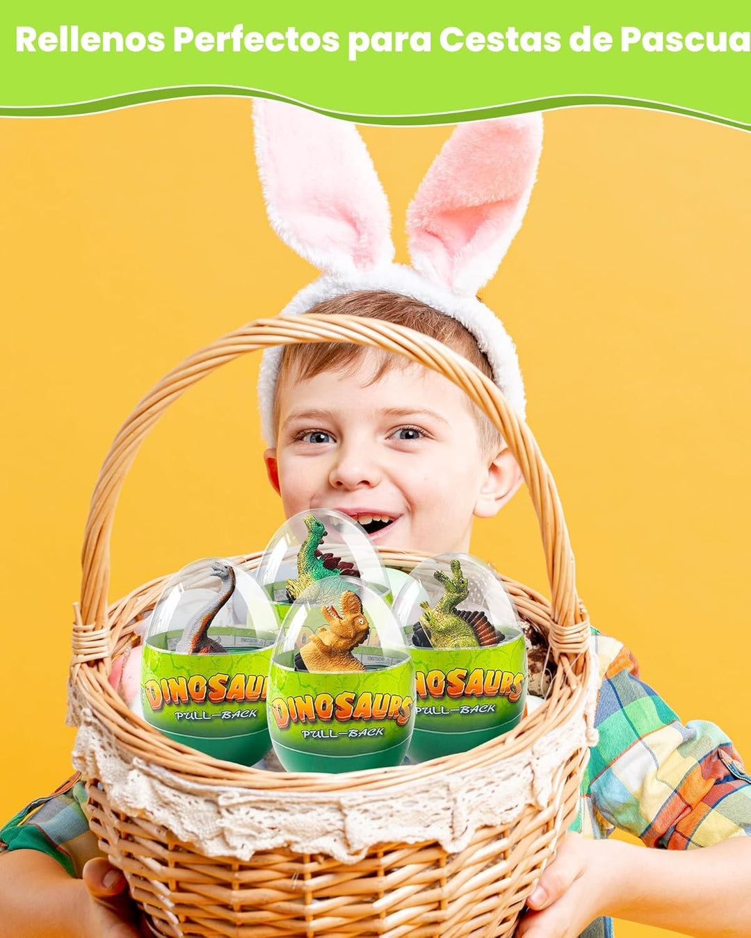 Greingways Paquete de 4 huevos de Pascua de plástico rellenos de di...