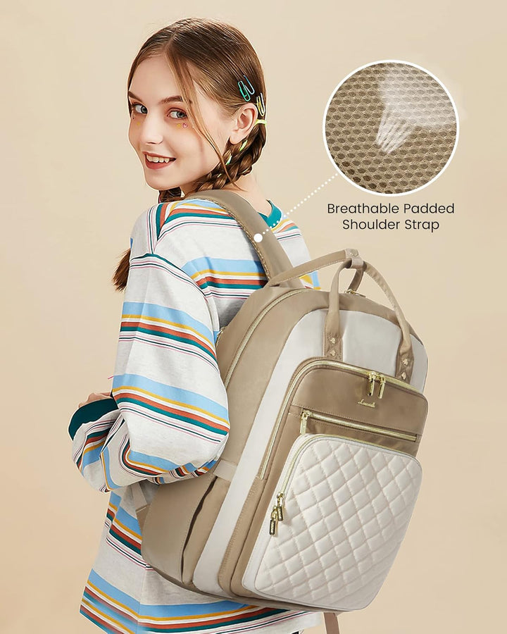 LOVEVOOK - Mochila de computadora portátil para mujer, bolsa de via...