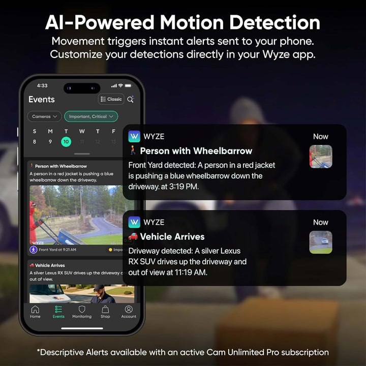 Wyze Cámara de ventana cámara de seguridad WiFi HD para