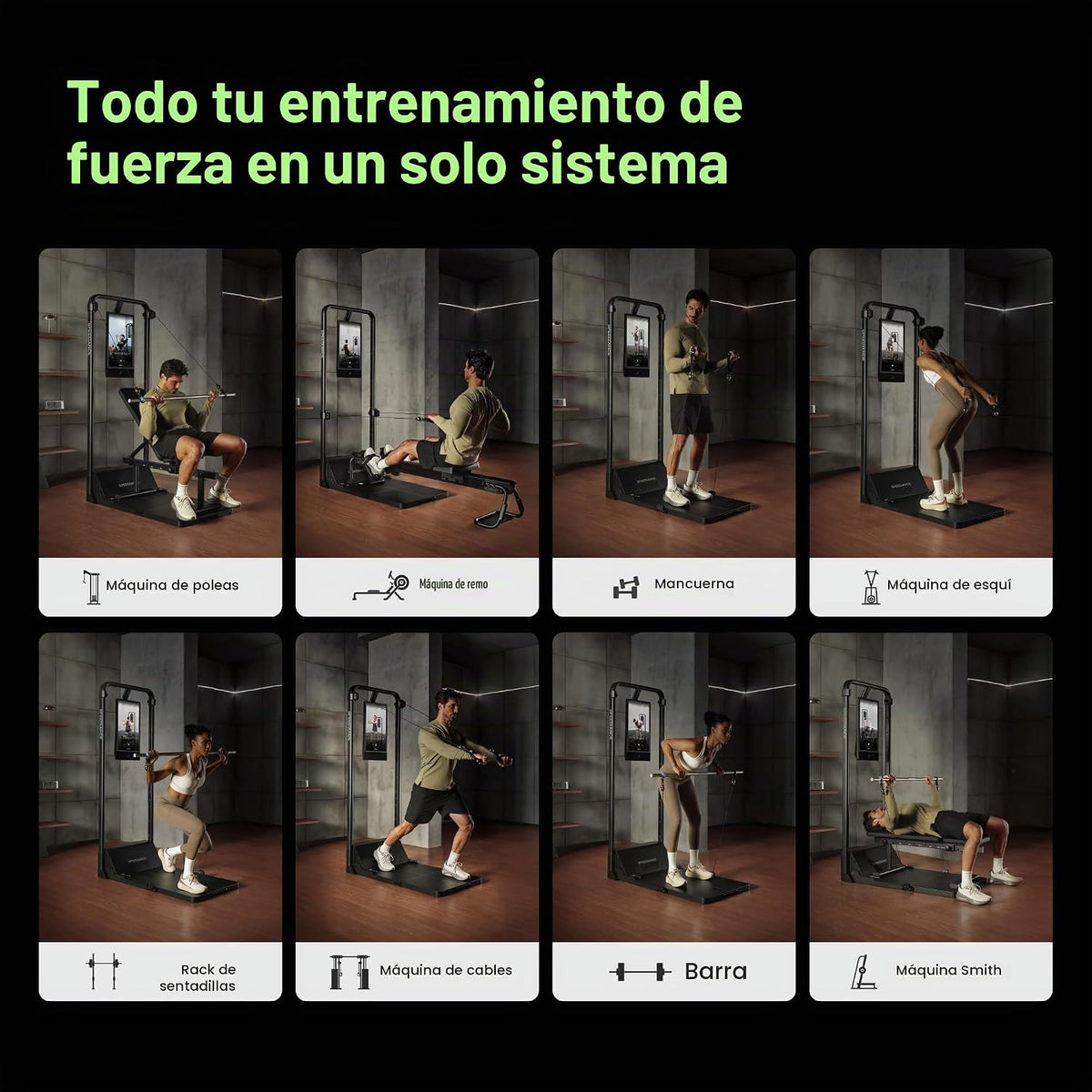 Speediance Gimnasio en casa, máquina Smith multifuncional inteligente alimentada por IA para entrenamiento de fuerza de cuerpo completo, equipo de gimnasio todo en uno, sistema digital de peso