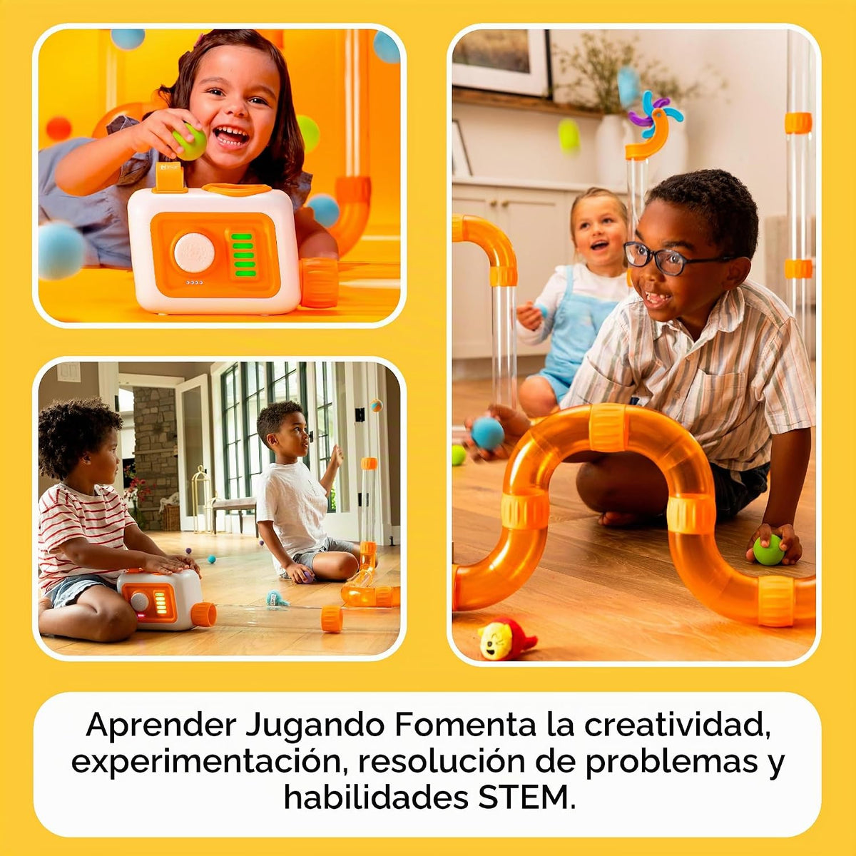 Fat Brain Toys Air Toobz Evo, juguetes de construcción STEM originales impulsados por aire para niños y adolescentes, juguetes de construcción para niños, juguetes STEM para niños de más de 3 años