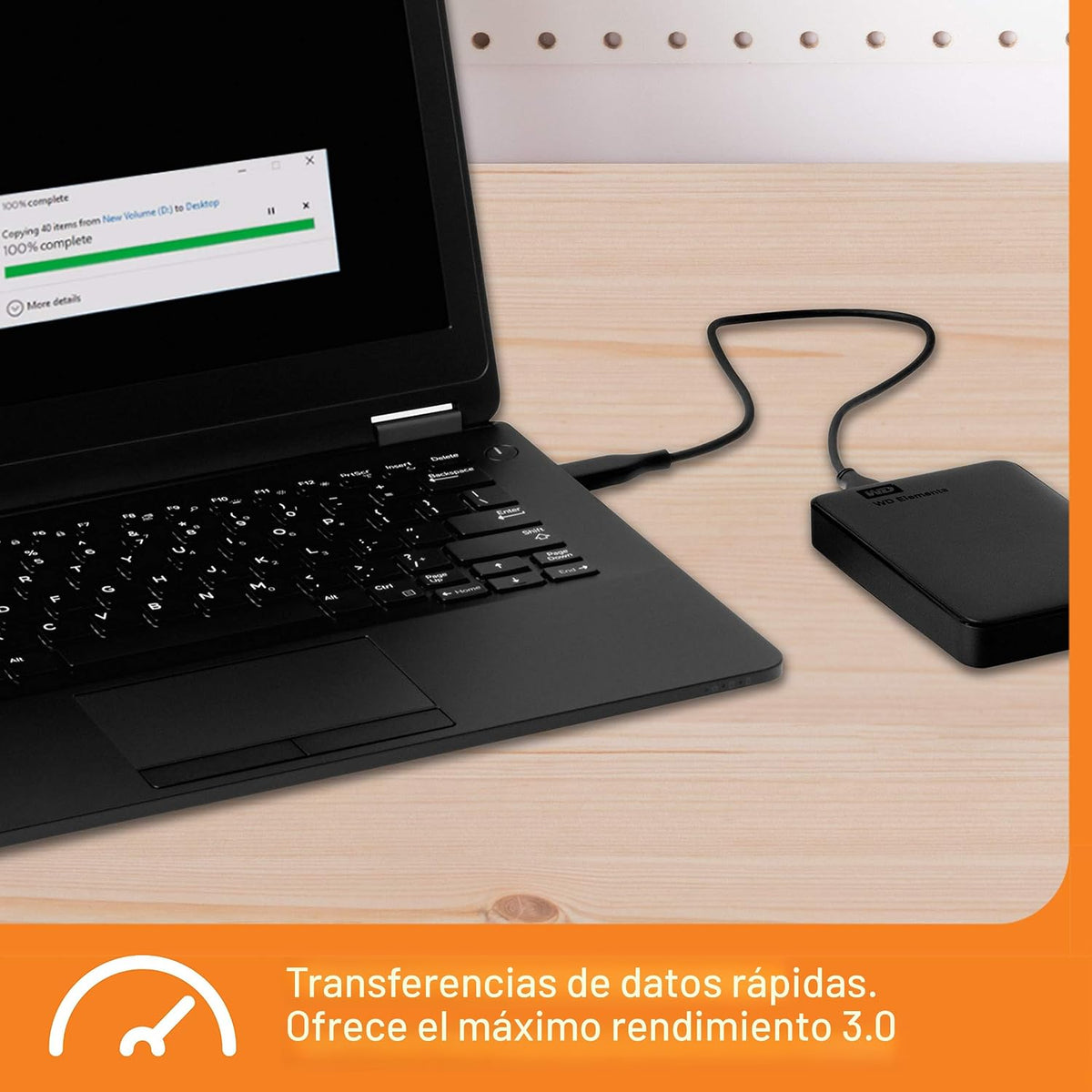 WD Disco duro externo portátil Elements de 2 TB para Windows, USB 3...