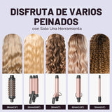 Wavytalk Juego de rizadores 5 en 1, juego de rizadores de doble vol...