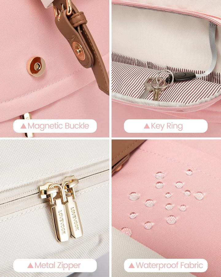 LOVEVOOK Mochila para computadora portátil para mujer, mochila de v...