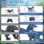 Juguetes de dinosaurio con control remoto para niños, juguete velociraptor