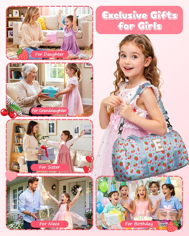 Elilier Regalos para Niñas, Bolsa de Lona Inicial para Niños, Linda...