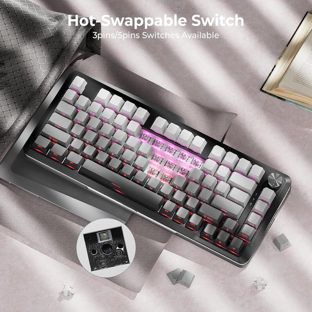 Redragon K681SP Teclado mecánico inalámbrico, teclado RGB para jueg...