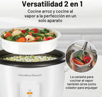 Hamilton Beach Olla arrocera y vaporera de alimentos, 10 tazas cocidas, 5