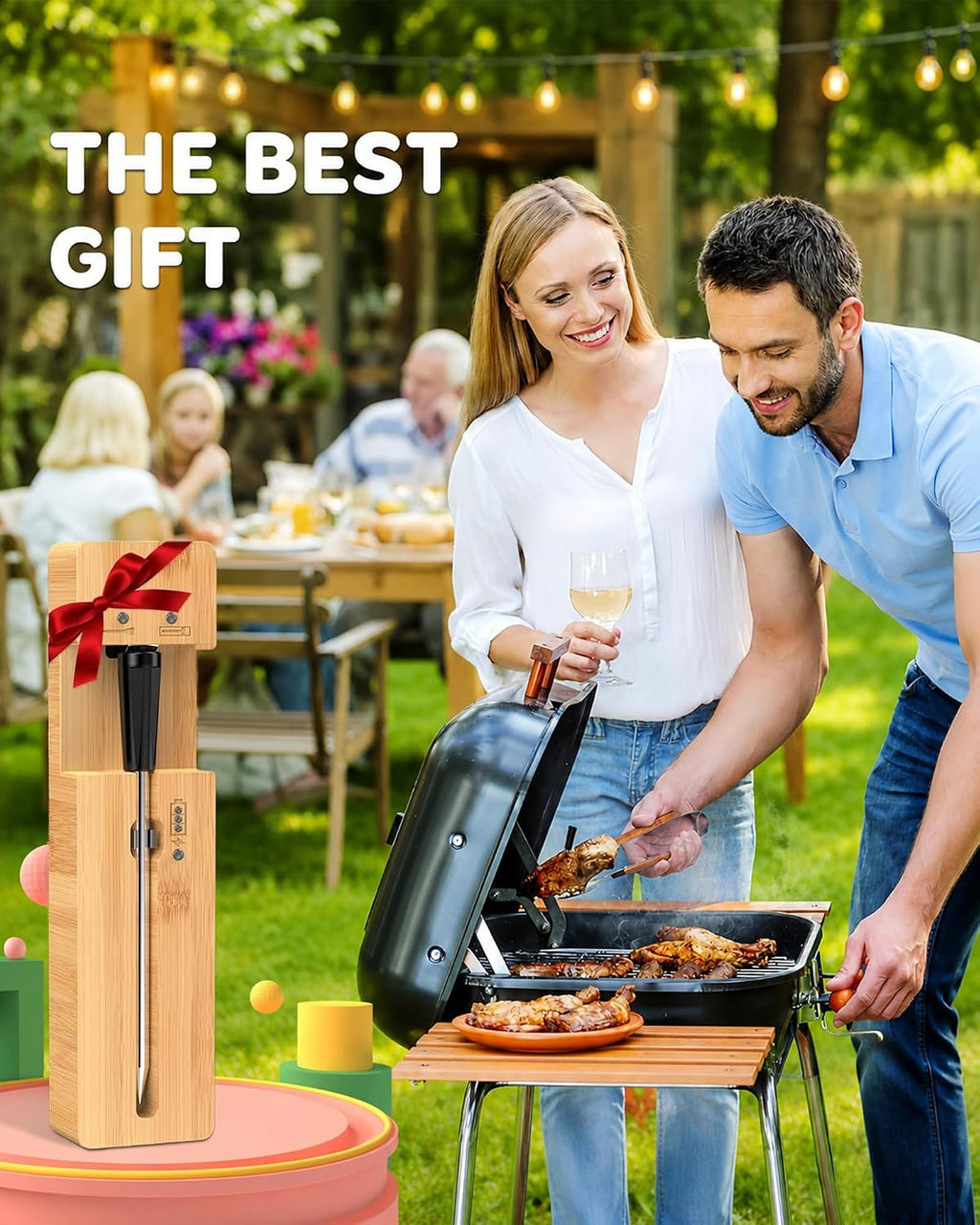 Termómetro inalámbrico preciso para carne para parrilla al aire libre: ±