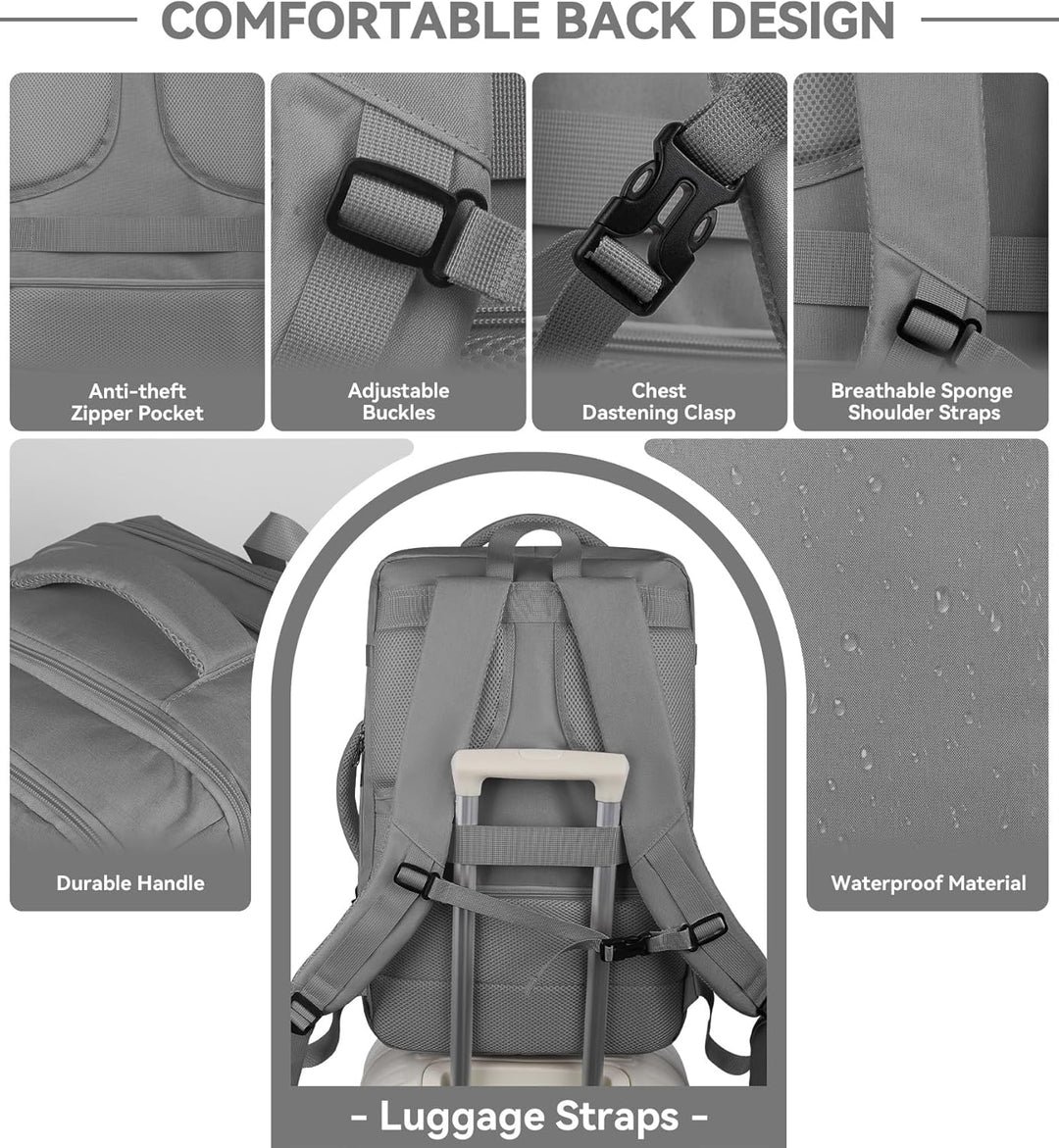 AREYTECO Mochila de viaje para laptop de 60 L para hombres, mochila...