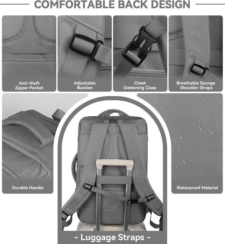 AREYTECO Mochila de viaje para laptop de 60 L para hombres, mochila...