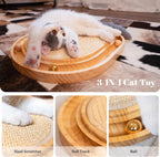 Almohadilla rascador de gato de sisal, juguete interactivo