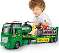 Dwi Dowellin Camión Transportador Juguetes para Niños, Camión de dinosaurios
