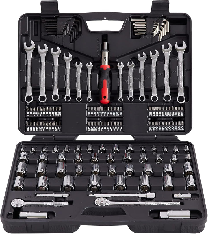 MECHMAX Juego de herramientas Master Mechanics de 161 piezas y kit...