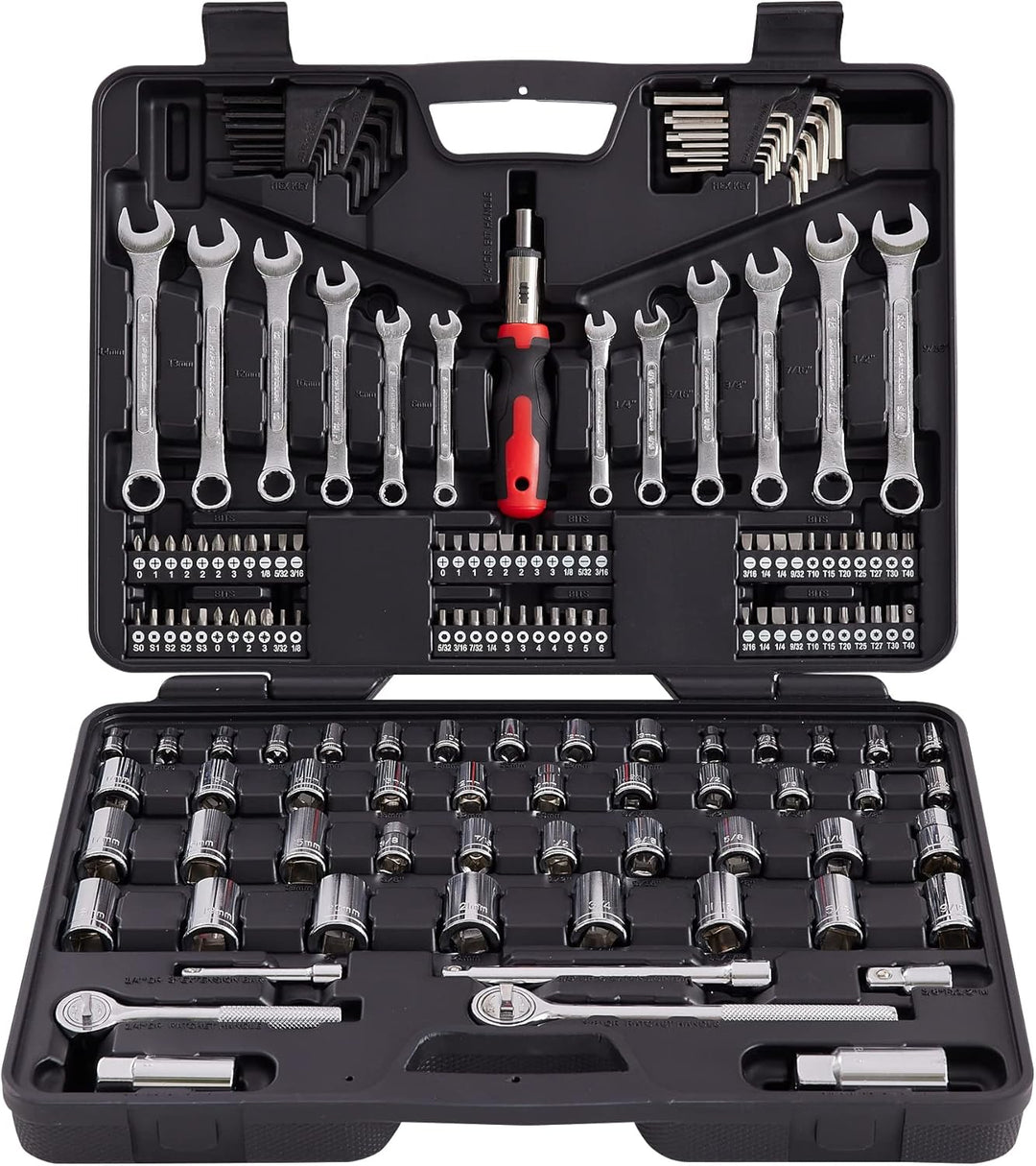 MECHMAX Juego de herramientas Master Mechanics de 161 piezas y kit...