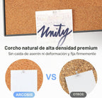 Tablero de corcho Combo de pizarra blanca