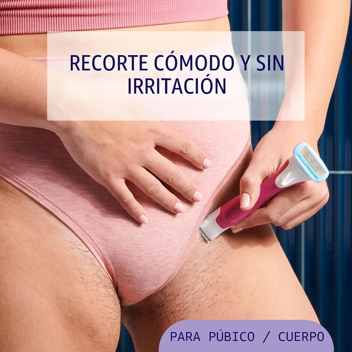 Afeitadora Schick Hydro Silk TrimStyle con recortadora de bikini pa...