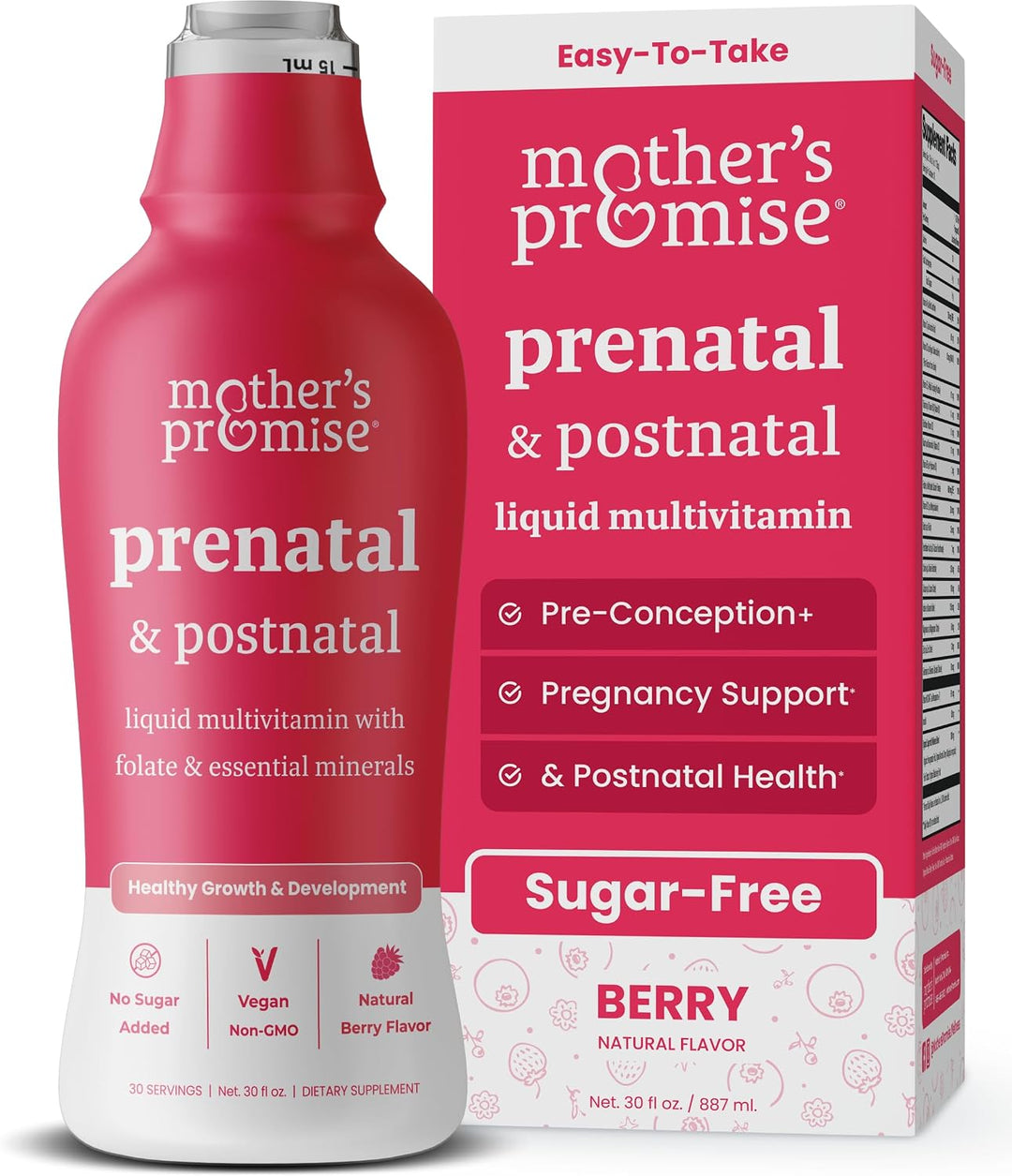 Mother's Promise Multivitamínico prenatal y posnatal para mujer...