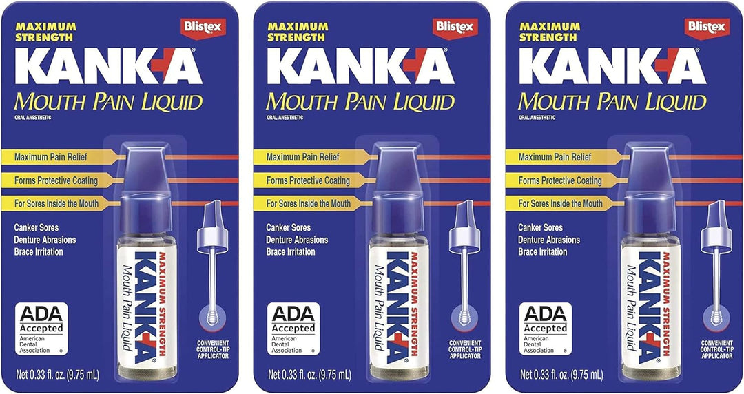 Kank-A Líquido para el dolor de boca, fuerza profesional, 0.33 onza...