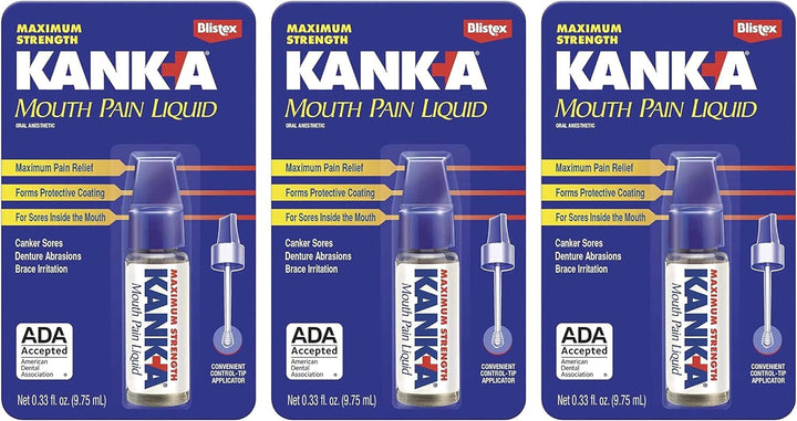 Kank-A Líquido para el dolor de boca, fuerza profesional, 0.33 onza...