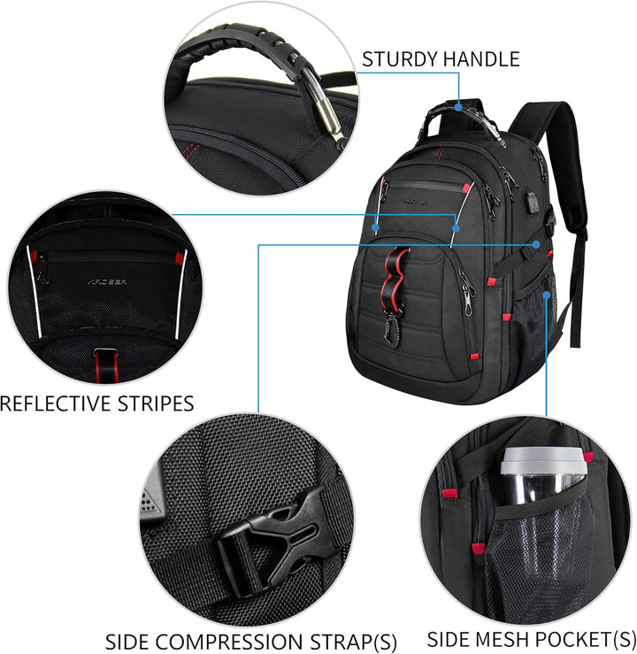 KROSER Mochila de Viaje para Laptop de 17.3-18.4 Pulgadas Mochila p...