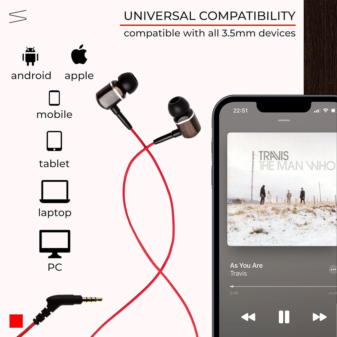 Symphonized MTRX Premium - Auriculares intrauditivos de madera genu...