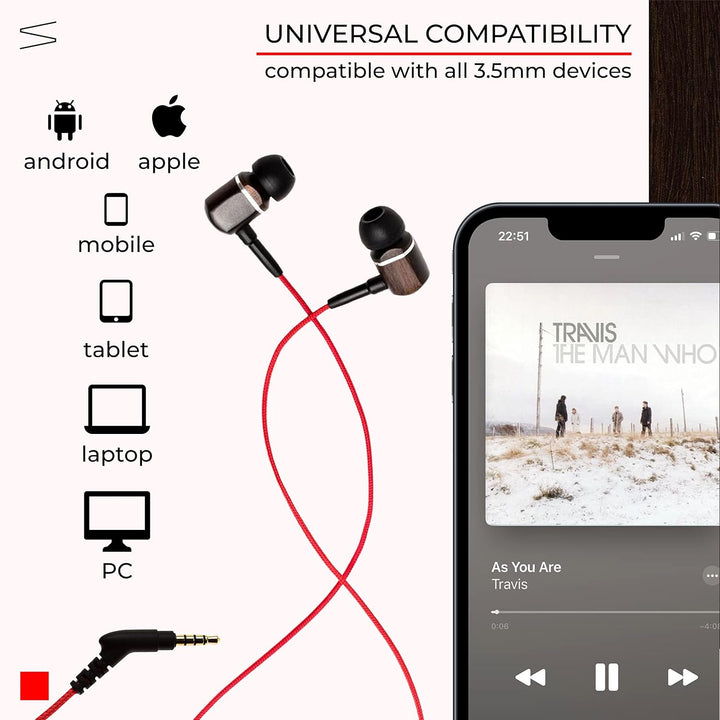 Symphonized MTRX Premium - Auriculares intrauditivos de madera genu...