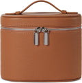 Bolso de maquillaje, estuche de viaje con compartimentos y asa, organizador portátil de cosméticos, bolso de aseo para mujer