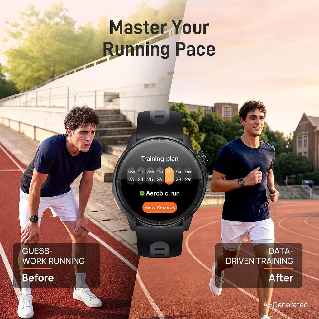 mibro AeroPace - Reloj inteligente con GPS para correr, ligero, 1.732 in