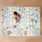 Nuby Alfombra de juego plegable reversible para bebé, 77 "x 58", XXL, 0M+