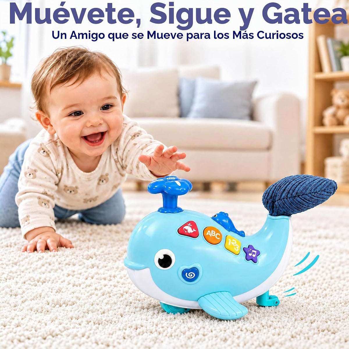 Juguetes para bebés de 6 a 12 meses, juguete musical de aprendizaje de