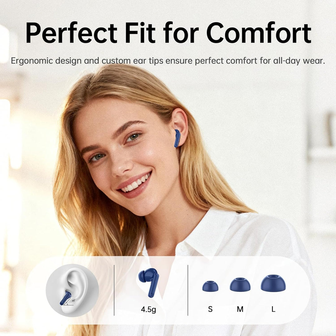 xinwld Auriculares inalámbricos híbridos adaptativos con cancelació...