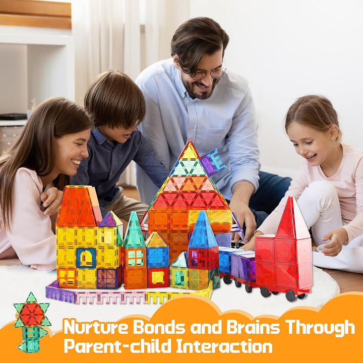 Paaxido Fichas Magnéticas - 130 PCS Bloques Magnéticos para Niños,...