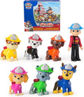 Paquete de figuras de acción coleccionables del equipo de rescate contra incendios de Paw Patrol con 7 figuras, incluyendo Ryder y 6 cachorros, juguetes para niños y niñas a partir de 3 años