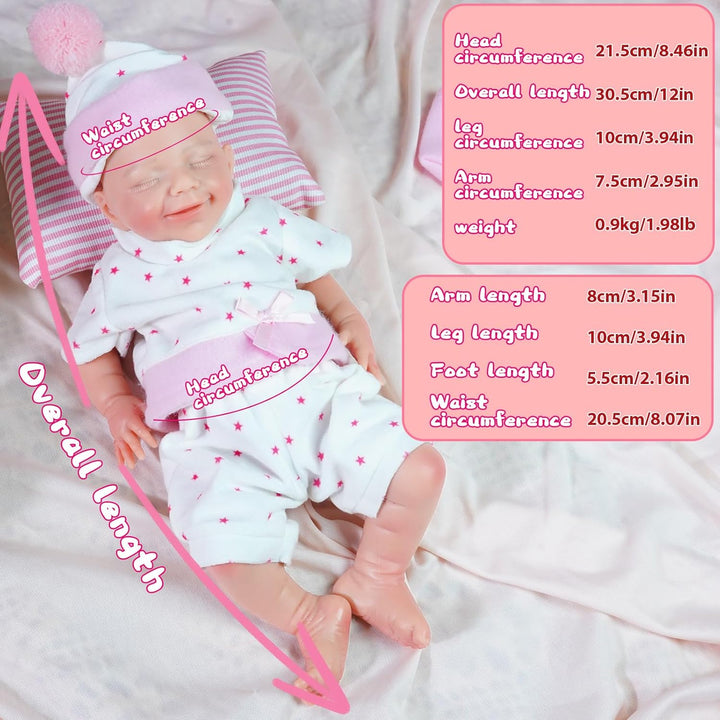 YaLuoQian Muñecas de bebé Reborn realistas de silicona, muñecas de...