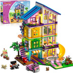 HOGOKIDS Juego de Construcción de Casa para Niñas con Luz LED y Coche para Juego de Rol Infantil