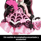 Monster High Muñeca de Cumpleaños de Dulce Miedo, Draculaura en Ves...