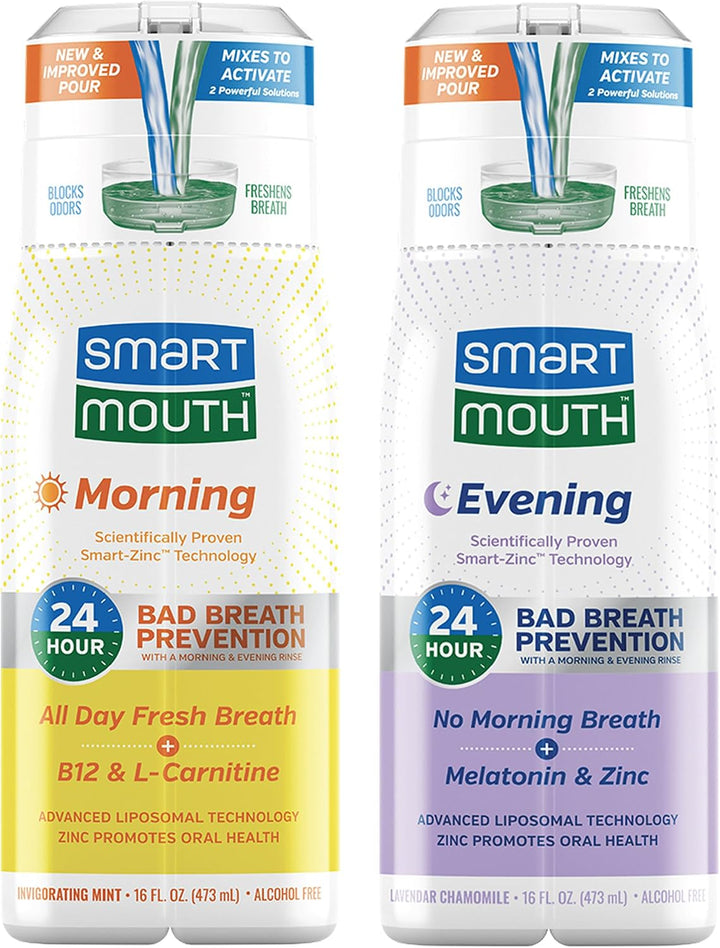 SmartMouth Paquete de enjuague bucal liposomal avanzado para mañana...